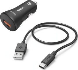 Автомобильное зарядное устройство USB-C Hama QC 3.0 цена и информация | Зарядные устройства для телефонов | 220.lv