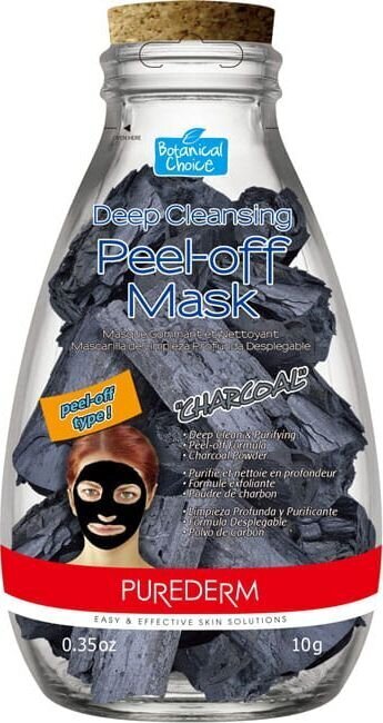 Purederm Botanical Choice Deep attīroša pīlinga maska CHARCOAL 12 g cena un informācija | Sejas maskas, acu maskas | 220.lv