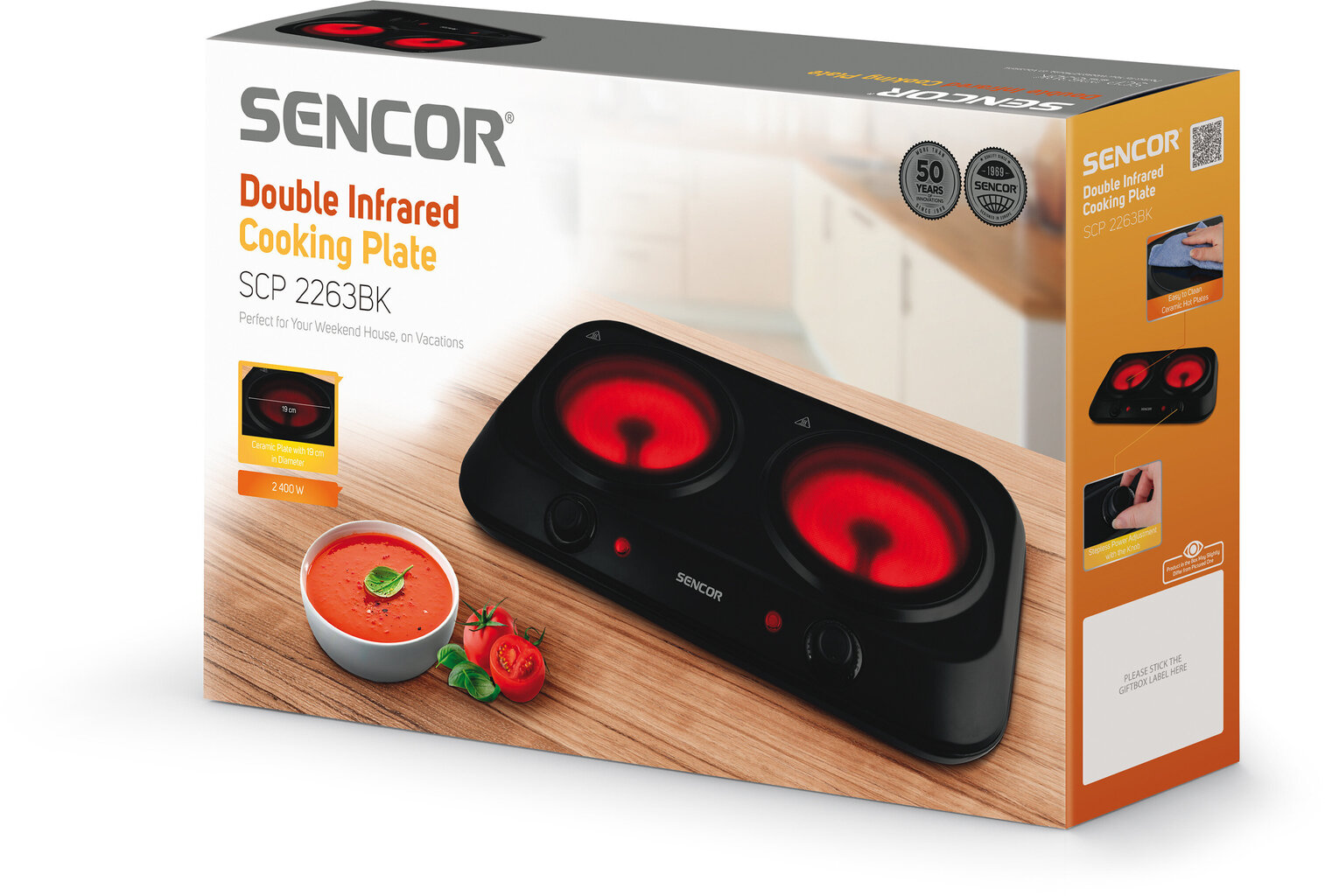Sencor SCP 2263BK цена и информация | Plīts virsmas | 220.lv