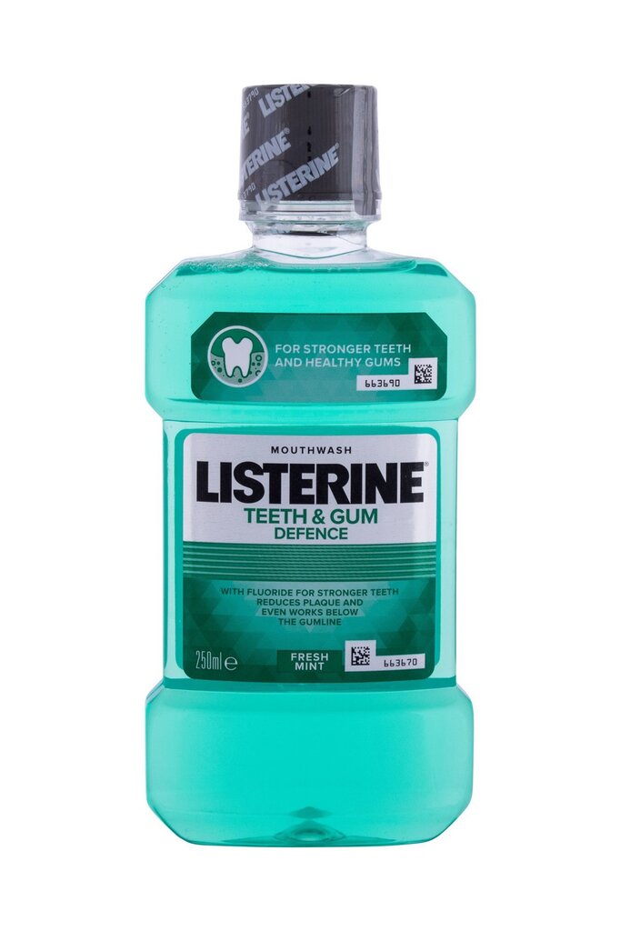 Listerine Mouthwash Teeth & Gum Defence mutes skalošanas līdzeklis 250 ml cena un informācija | Zobu pastas, birstes | 220.lv