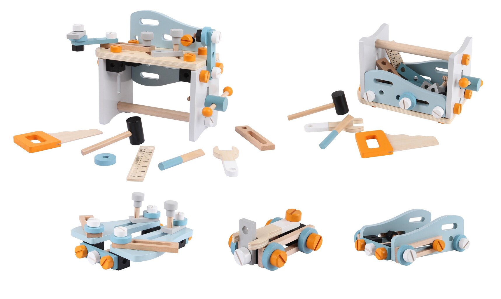 Koka darbarīku komplekts konstruktors цена и информация | Attīstošās rotaļlietas | 220.lv