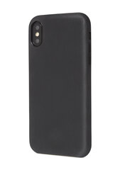 Ādas apvalks priekš iPhone XS Max Black cena un informācija | Telefonu vāciņi, maciņi | 220.lv