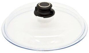 Стеклянная крышка с вентилируемой кнопкой, 26 см цена и информация | Кастрюли, скороварки | 220.lv