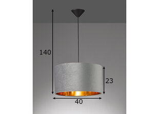 Griestu lampa Aura, pelēka, 40 W 891092972 cena un informācija | Griestu lampas | 220.lv