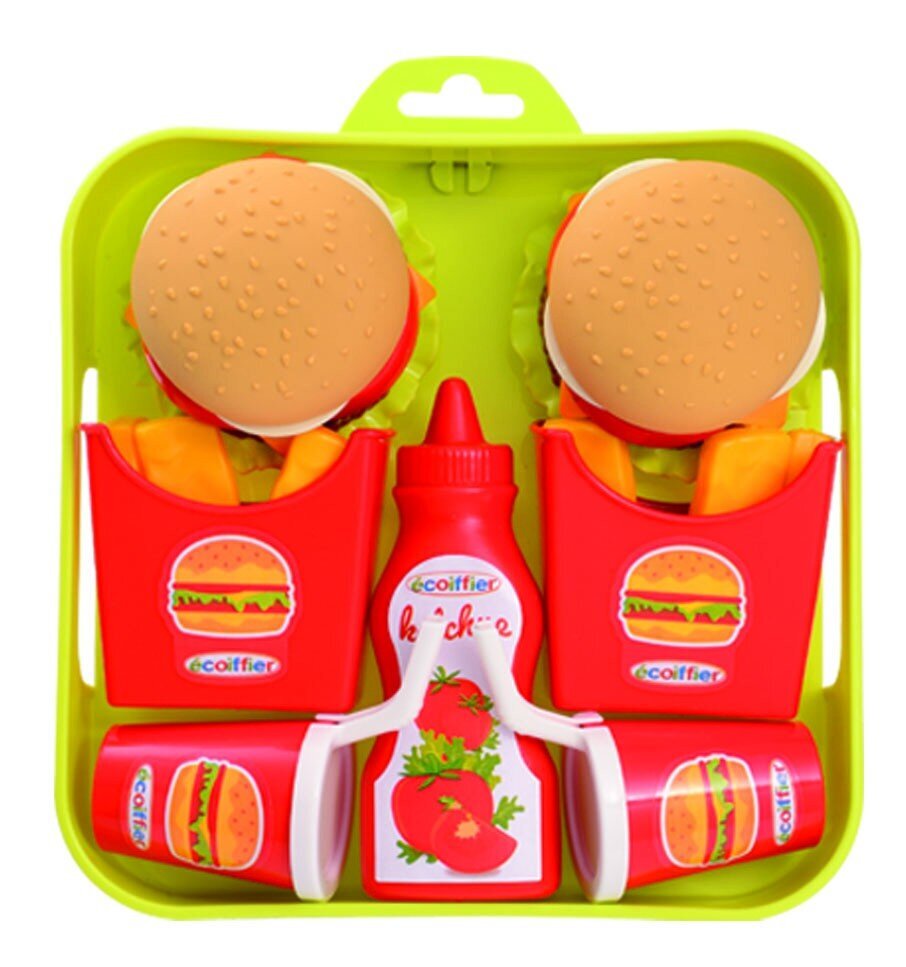Ecoiffier hamburgeru komplekts cena un informācija | Rotaļlietas meitenēm | 220.lv