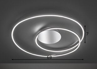 Griestu lampa Camp LED, hromēta/balta, 37 W/4600 lm 891097807 cena un informācija | Griestu lampas | 220.lv