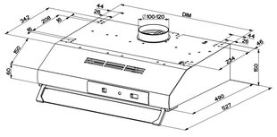 Faber TCH04 BK16A 741 cena un informācija | Tvaika nosūcēji | 220.lv