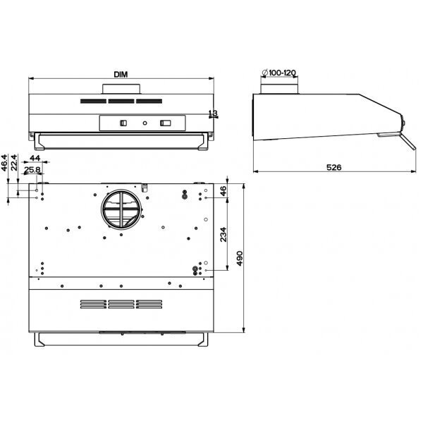 Faber TCH04 WH19A 741 tvaika nosūcējs, 90cm cena un informācija | Tvaika nosūcēji | 220.lv