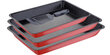 Bergner 3 cepešpannas + pannas lāpstiņa, sarkanā krāsā cena un informācija | Cepamais papīrs, trauki, formas | 220.lv