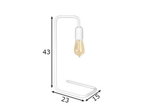 Galda lampa Eko, balta, 60 W cena un informācija | Galda lampas | 220.lv