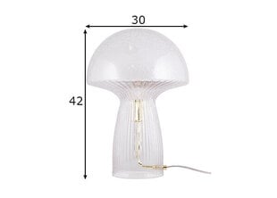 Galda lampa Fungo, caurspīdīga, 40 W cena un informācija | Galda lampas | 220.lv