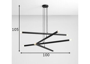 Подвесной светильник Aldex Tubo цена и информация | Настенный/подвесной светильник Eye Spot 11 BL, чёрный | 220.lv