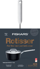 Fiskars глубокая сковорода с крышкой Rotisser, 24 см цена и информация | Кастрюли, скороварки | 220.lv