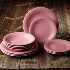 Villeroy & Boch šķīvju komplekts no 12 priekšmetiem Like Color Loop Rose cena un informācija | Trauki, šķīvji, pusdienu servīzes | 220.lv