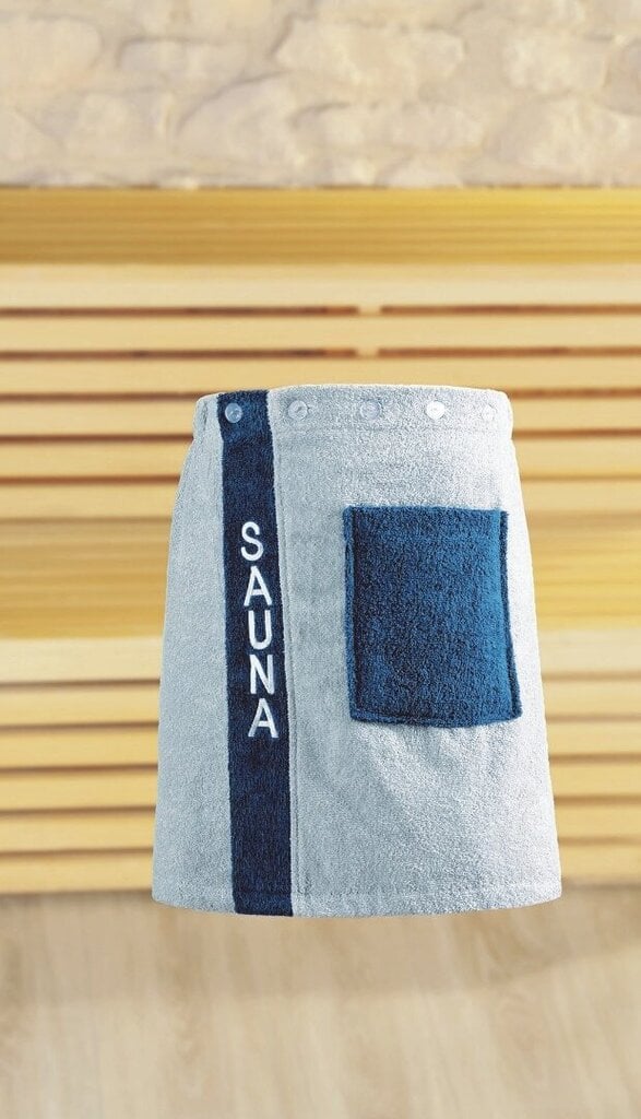 Gözze dvielis-svārki Sauna vīriešiem, 50 x 136 cm, zilā krāsā цена и информация | Pirts lietas | 220.lv