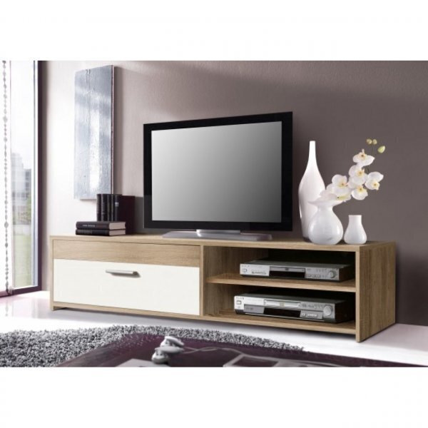 TV galds Paco I, Sonomas ozola krāsas/balts цена и информация | TV galdiņi | 220.lv