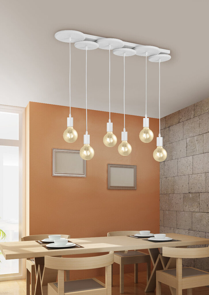 Piekaramā lampa Discus 6-daļīgs, 6 x E27, matēti balts 920051780 cena un informācija | Piekaramās lampas | 220.lv