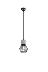 Piekaramā lampa Jamiro, E27, matēti melna/betona krāsas 920051810 cena un informācija | Lustras | 220.lv