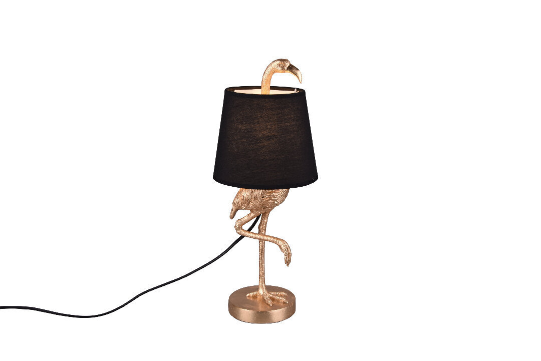 Galda lampa Lola, E14, melna/zeltaina cena un informācija | Galda lampas | 220.lv