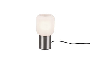 Galda lampa Nico, E27, birstēta tērauda krāsas cena un informācija | Galda lampas | 220.lv