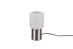 Galda lampa Nico, E27, birstēta tērauda krāsas cena un informācija | Galda lampas | 220.lv