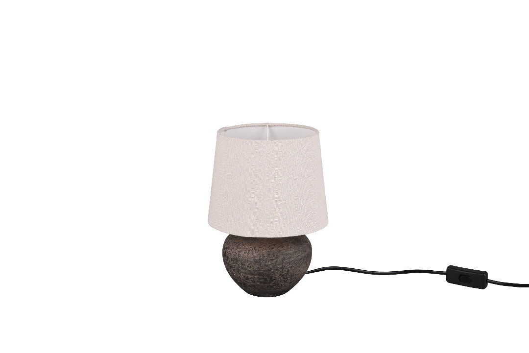 Galda lampa Lou, 18 cm, E14, brūna cena un informācija | Galda lampas | 220.lv