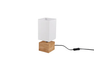 Galda lampa Woody, 11 cm, E14, koksnes apdares cena un informācija | Galda lampas | 220.lv