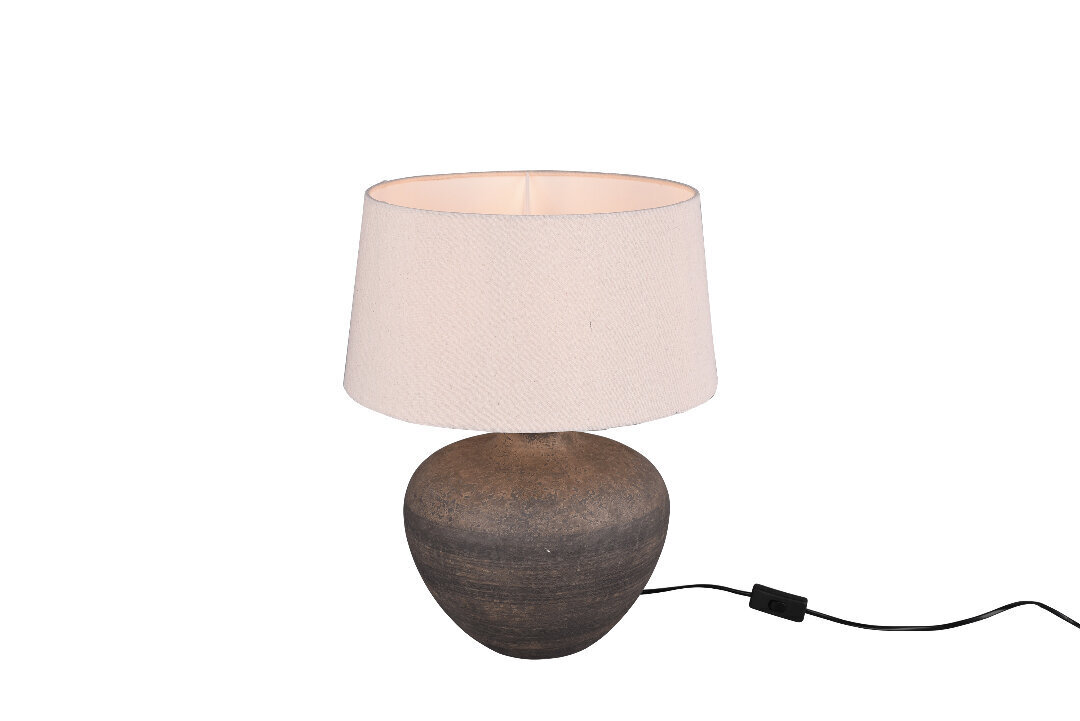 Galda lampa Lou, 38 cm, E14, brūna цена и информация | Galda lampas | 220.lv