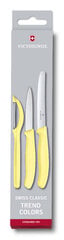 Набор ножей для очистки Victorinox, 3 шт., желтый цена и информация | Ножи и аксессуары для них | 220.lv