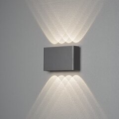 Konstsmide sienas lampa Chieri, tumši pelēka, 2x 4 W LED цена и информация | Уличное освещение | 220.lv