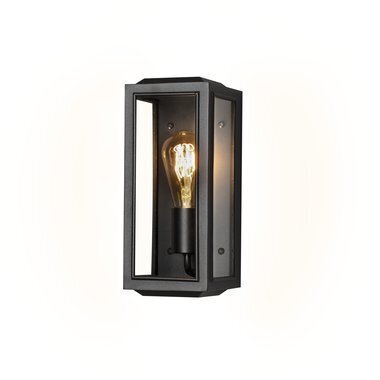 Konstsmide sienas lampa Carpi, melna, mazs izmērs, E27 cena un informācija | Āra apgaismojums | 220.lv
