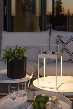 Konstsmide Portofino LED solārā/USB lampa, balta, krēslas sensors цена и информация | Āra apgaismojums | 220.lv