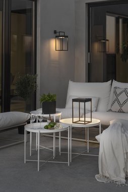 Konstsmide Portofino LED solārā/USB lampa, melna, krēslas sensors cena un informācija | Āra apgaismojums | 220.lv