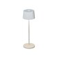 Konstsmide galda lampa Positano, apaļa, balta, USB lādētājs, aptumšojama, 2700/3000K цена и информация | Āra apgaismojums | 220.lv