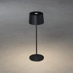 Konstsmide galda lampa Positano, apaļa, melna, USB lādētājs, aptumšojama, 2700/3000K цена и информация | Уличное освещение | 220.lv