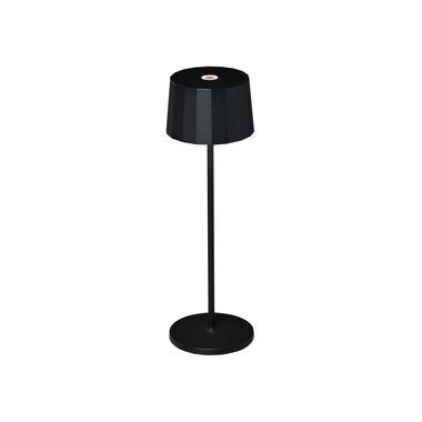 Konstsmide galda lampa Positano, apaļa, melna, USB lādētājs, aptumšojama, 2700/3000K cena un informācija | Āra apgaismojums | 220.lv