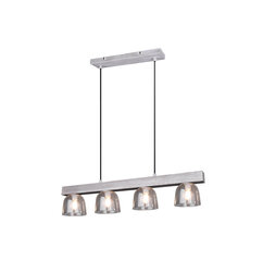 Piekaramā lampa Karina 4XE14, 75 cm, dūmakaini pelēka 920019482 цена и информация | Люстры | 220.lv