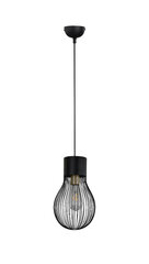 Piekaramā lampa Dave 1XE27, 19 cm, matēti melna/zeltaina 920019486 цена и информация | Люстры | 220.lv