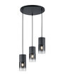 Piekaramā lampa Robin, 3xE27, 35 cm, matēti melna/dūmakaina toņa 920019496