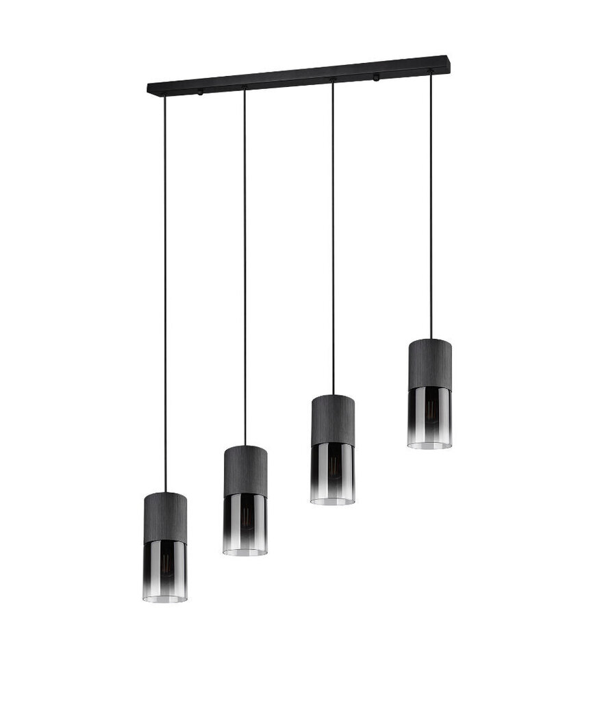 Piekaramā lampa Robin, 4xE27, 80 cm, matēti melna/dūmakaina toņa 920019495 цена и информация | Lustras | 220.lv