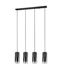 Piekaramā lampa Robin, 4xE27, 80 cm, matēti melna/dūmakaina toņa 920019495 цена и информация | Люстры | 220.lv