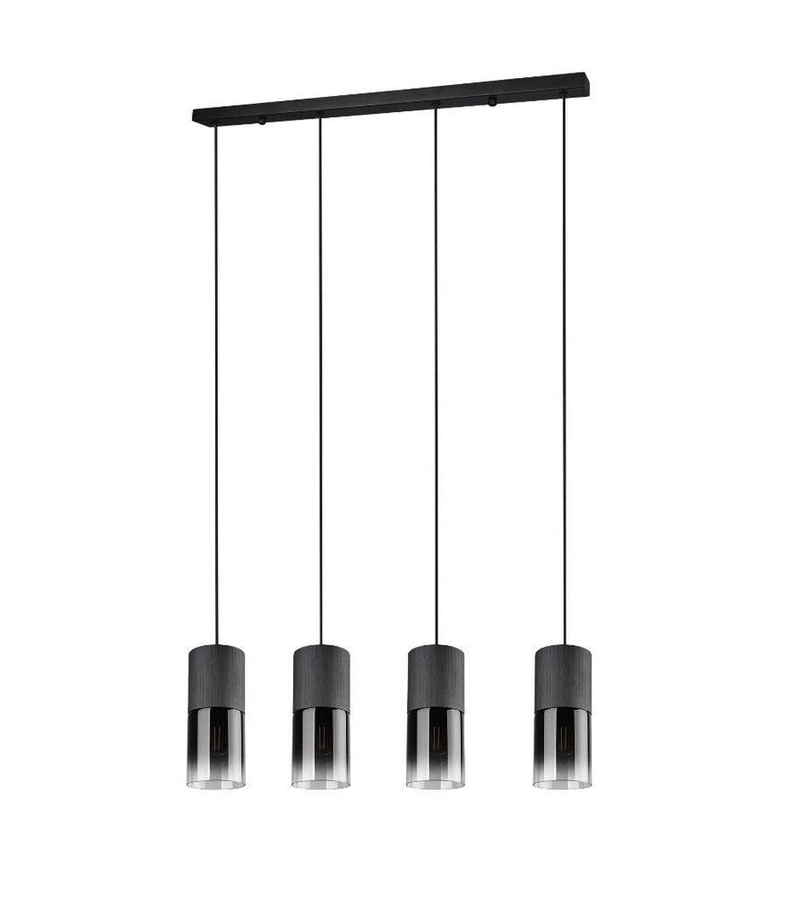 Piekaramā lampa Robin, 4xE27, 80 cm, matēti melna/dūmakaina toņa 920019495 цена и информация | Piekaramās lampas | 220.lv