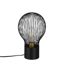 Dave galda lampa 1XE27, 32 cm, matēti melna/zelta krāsas cena un informācija | Galda lampas | 220.lv