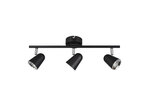 LED spotlampa Toulouse, melna, satur trīs 3,5 W, 400 lm spuldzes