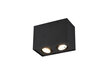 LED griestu spotlampa Biscuit 2XGU10, matēti melna cena un informācija | Griestu lampas | 220.lv