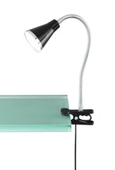 Galda LED lampa Arras ar skavu, melna cena un informācija | Galda lampas | 220.lv