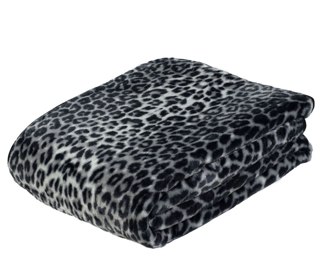 Tekstila sega/sega Cashmere sniega leopards, pelēks, 150 x 200 cm cena un informācija | Gultas pārklāji, pledi | 220.lv