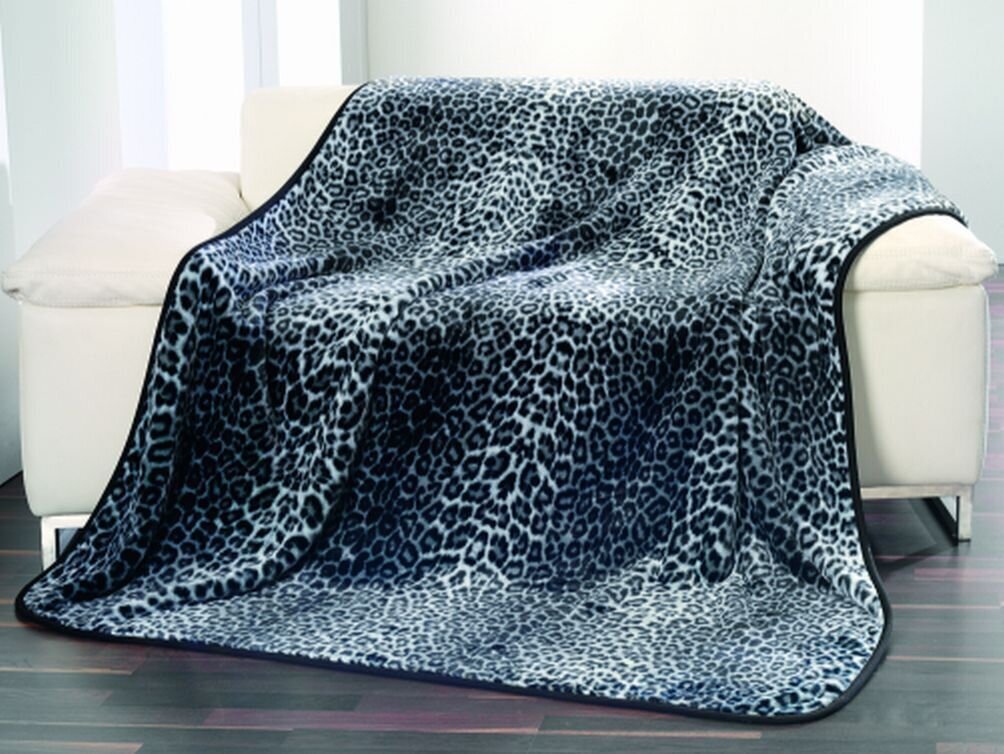 Tekstila sega/sega Cashmere sniega leopards, pelēks, 150 x 200 cm цена и информация | Gultas pārklāji, pledi | 220.lv