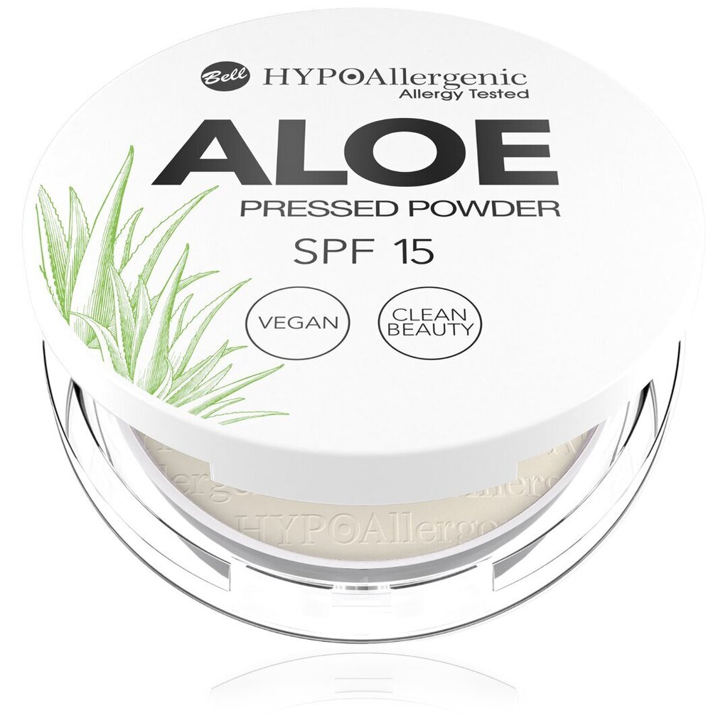 Bell HYPOAllergenic Aloe SPF20 matējošs sejas pūderis 5 g, 02 цена и информация | Grima bāzes, tonālie krēmi, pūderi | 220.lv