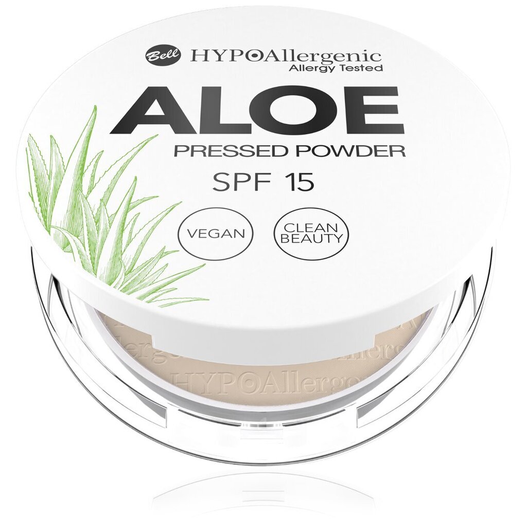 Bell HYPOAllergenic Aloe SPF20 matējošs sejas pūderis 5 g, 04 cena un informācija | Grima bāzes, tonālie krēmi, pūderi | 220.lv